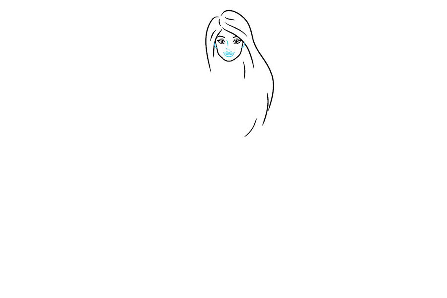 如何画芭比娃娃