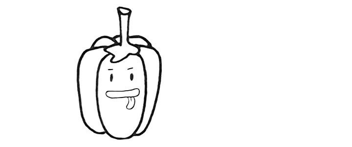 卡通辣椒简笔画教程