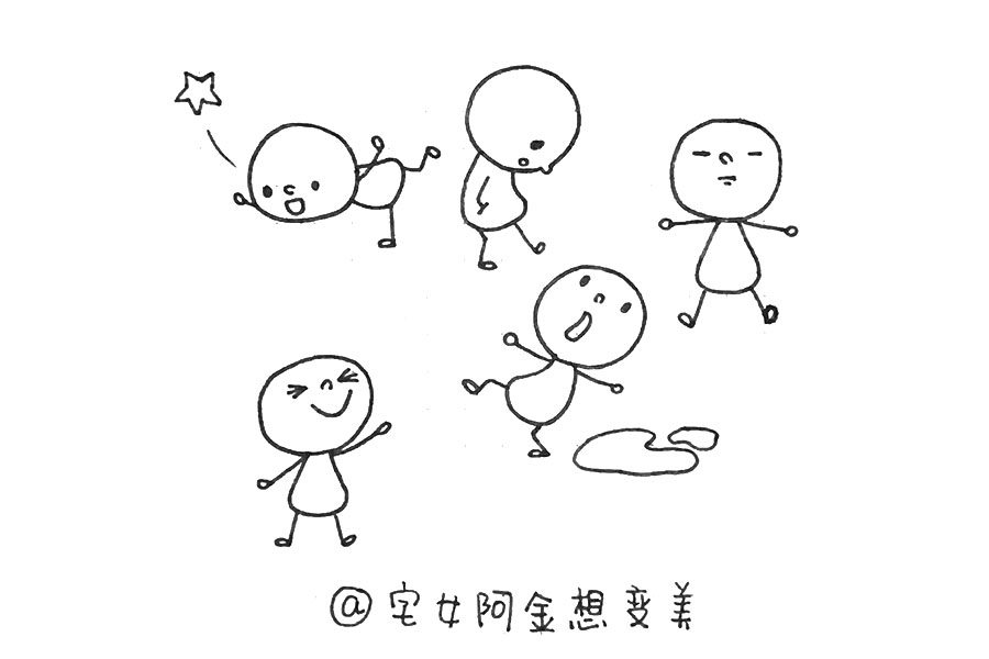 六一儿童节 多种可爱又简单的小孩简笔画图片