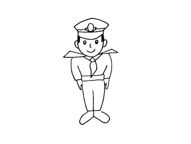 警察简笔画画法步骤