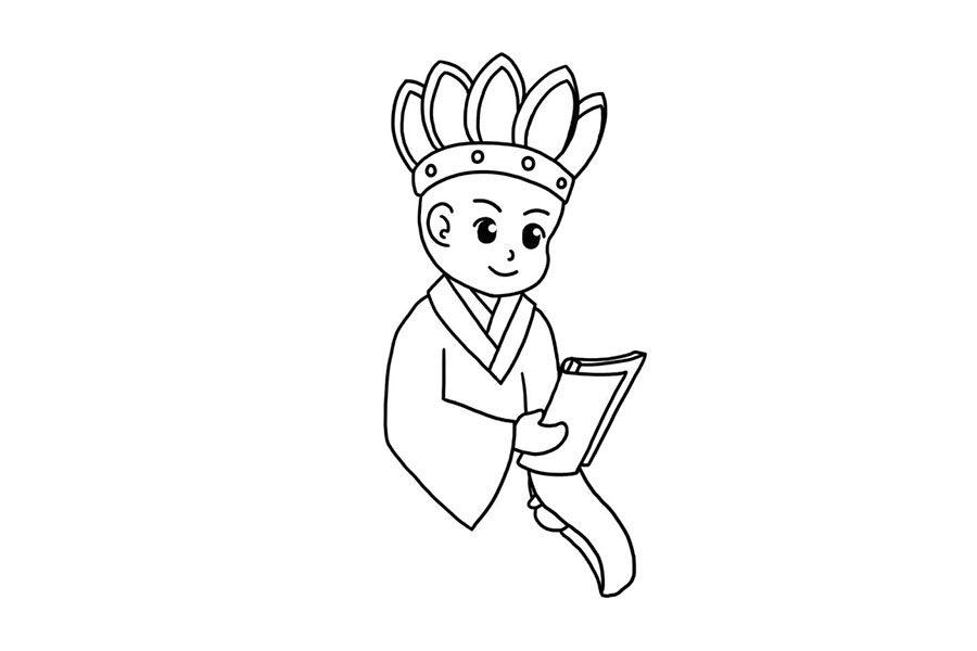 中国四大名著西游记人物 唐僧简笔画教程