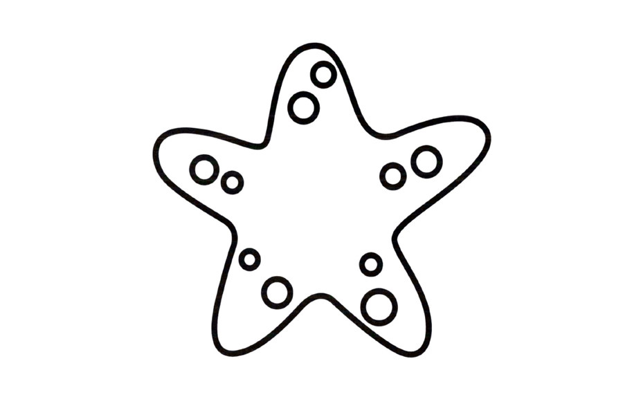 简单好画的海星简笔画