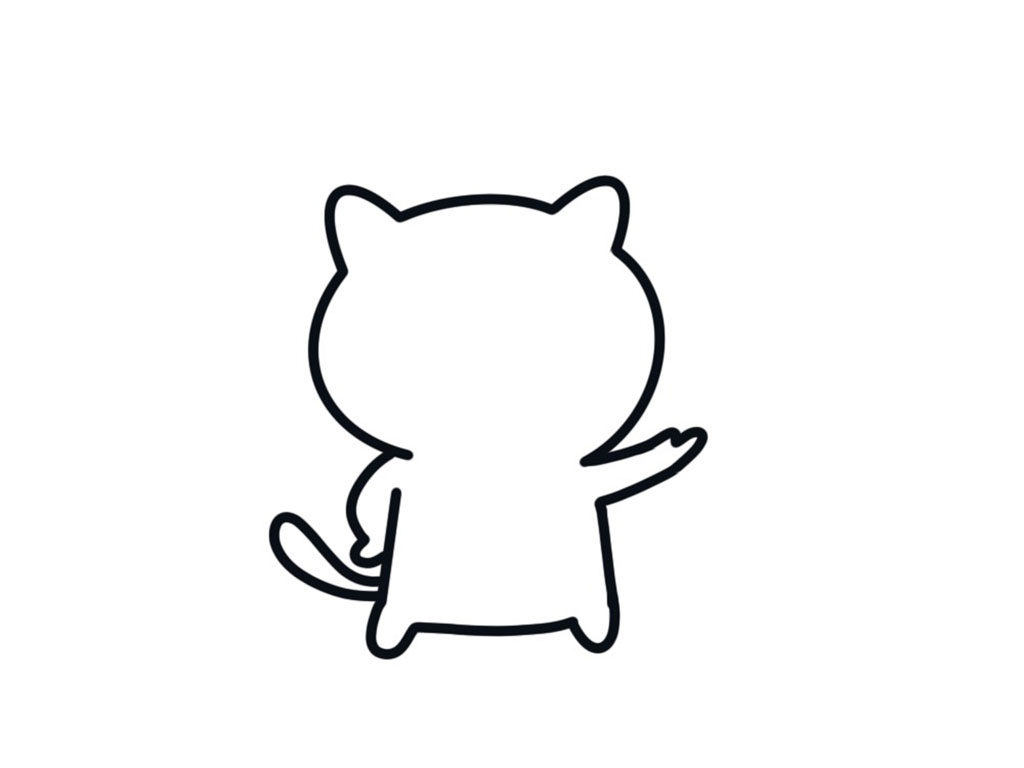 可爱的小猫简笔画步骤