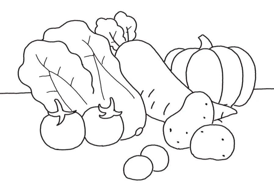 美味又健康的蔬菜简笔画