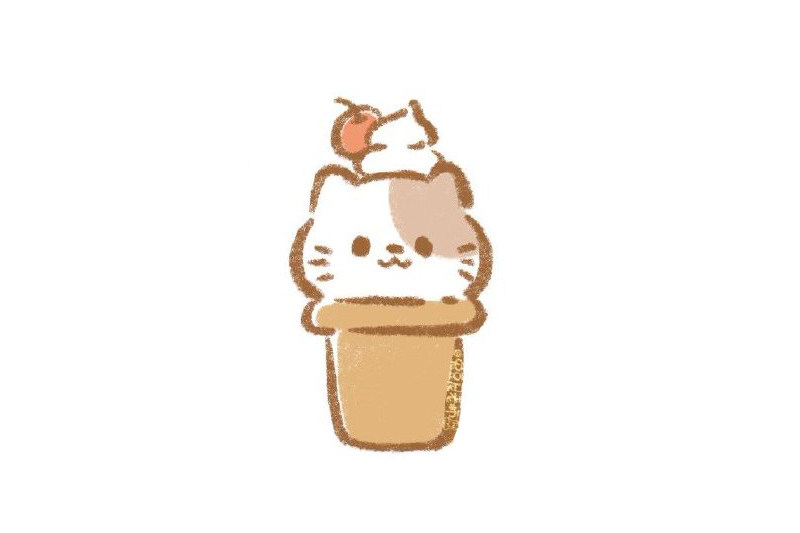 可爱的猫猫雪简笔画步骤