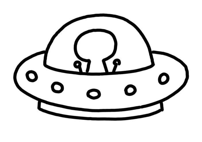 外星飞碟怎么画