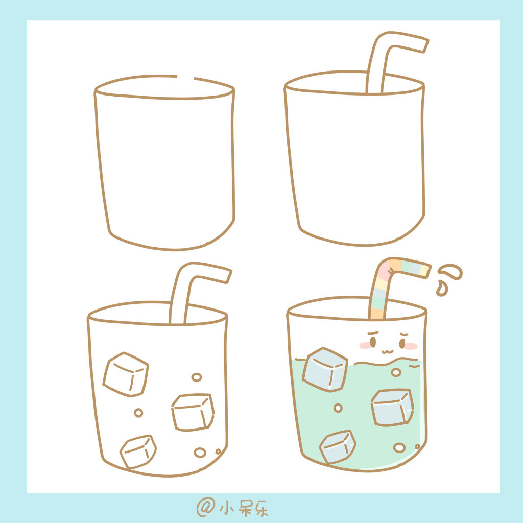 夏天必备小物简笔画画法步骤
