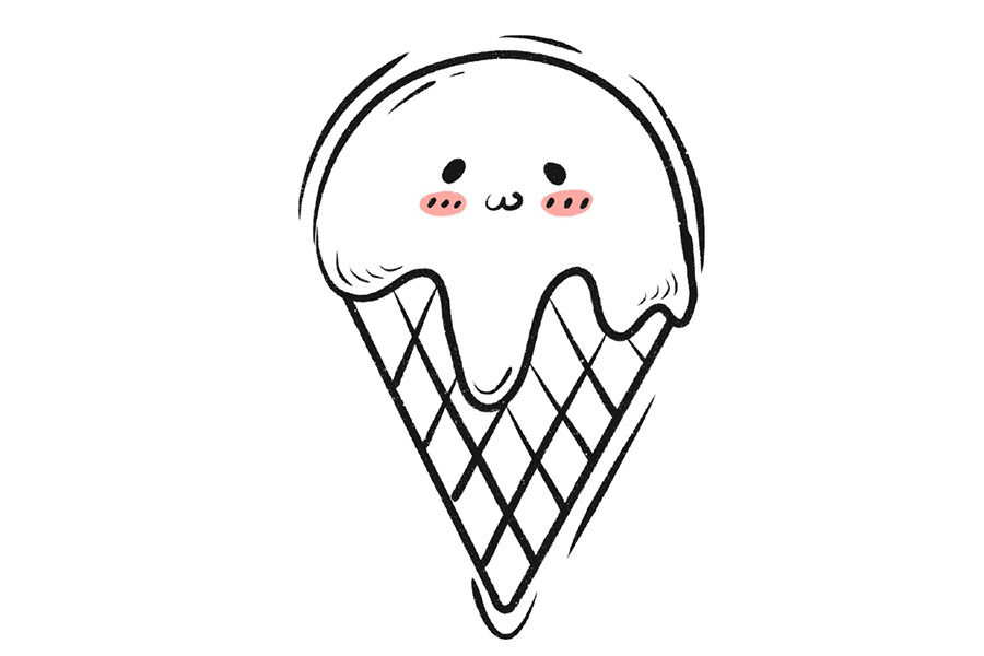 可爱冰激凌简笔画