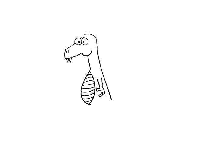 翼龙简笔画画法步骤
