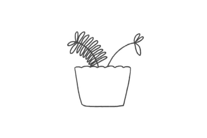 清新绿植简笔画 含羞草怎么画