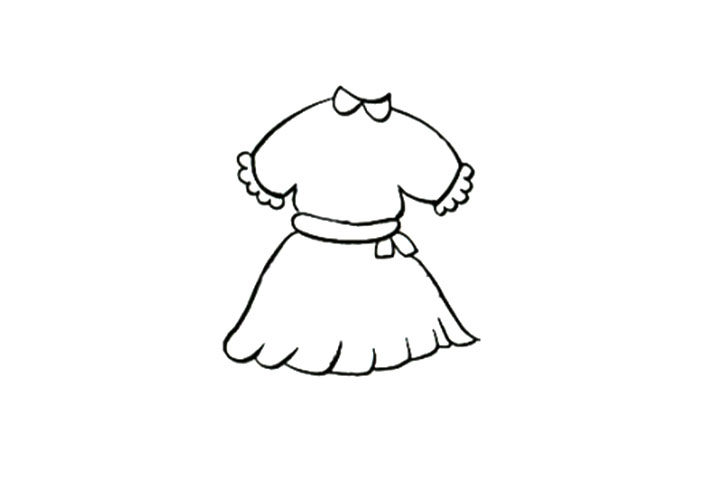 裙子简笔画大全 小花裙怎么画