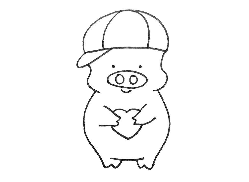 麦兜简笔画怎么画