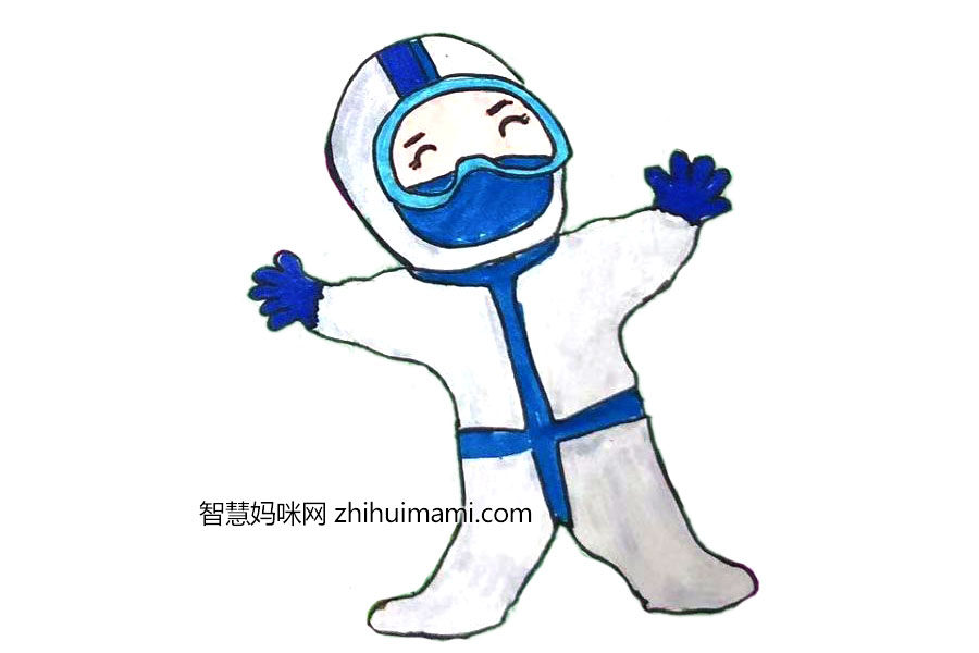 两张大白简笔画图片