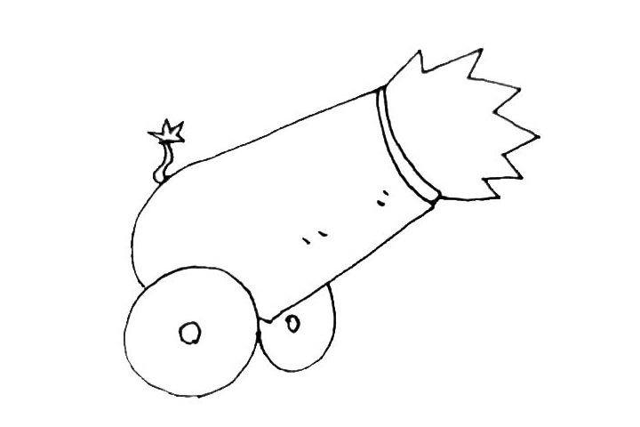 礼炮简笔画画法步骤
