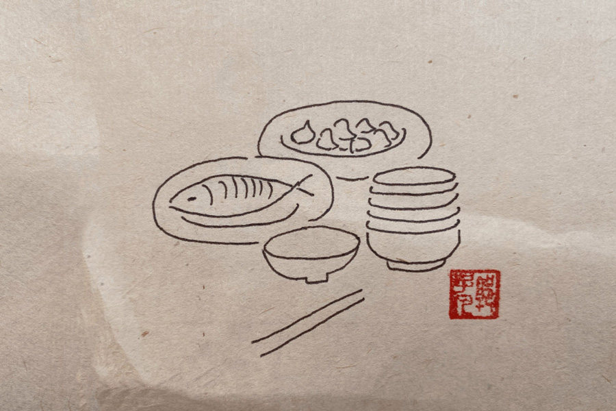 惬意生活简笔画图片