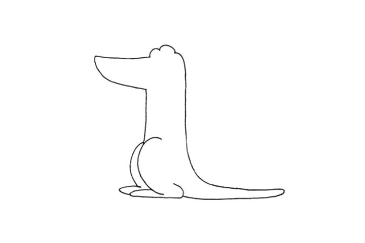 简单四步画卡通鳄鱼