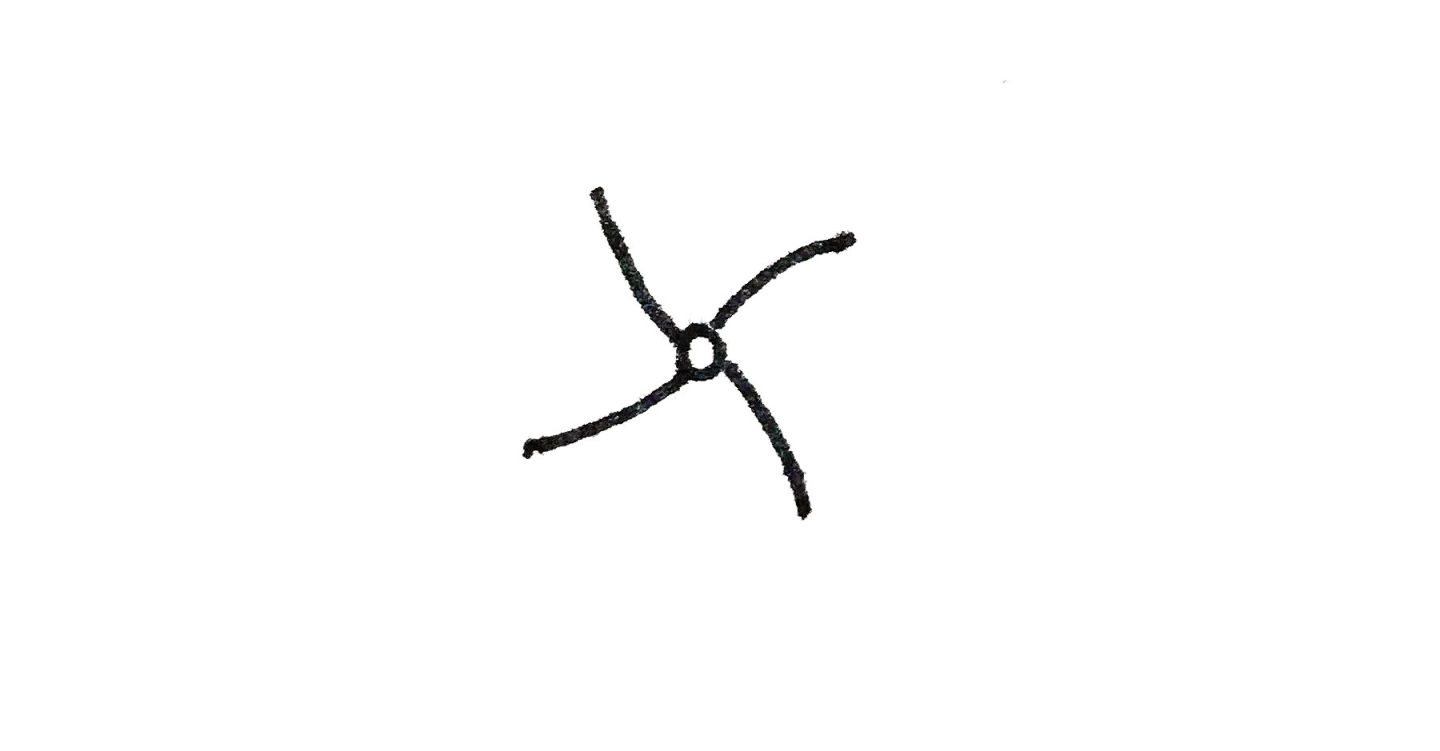 画风车简笔画的步骤