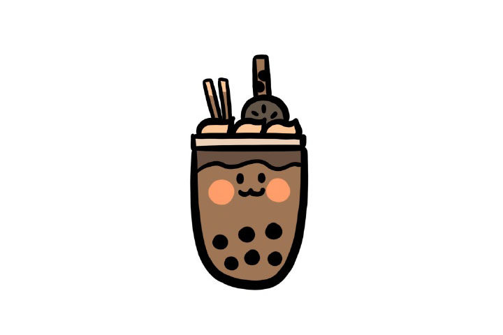 超级珍珠奶茶简笔画画法