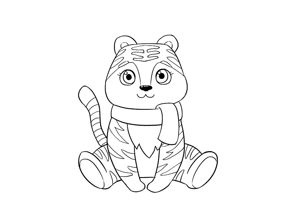可爱老虎简笔画教程