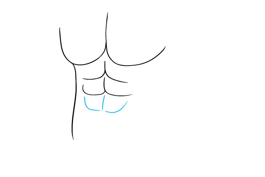 如何画腹肌