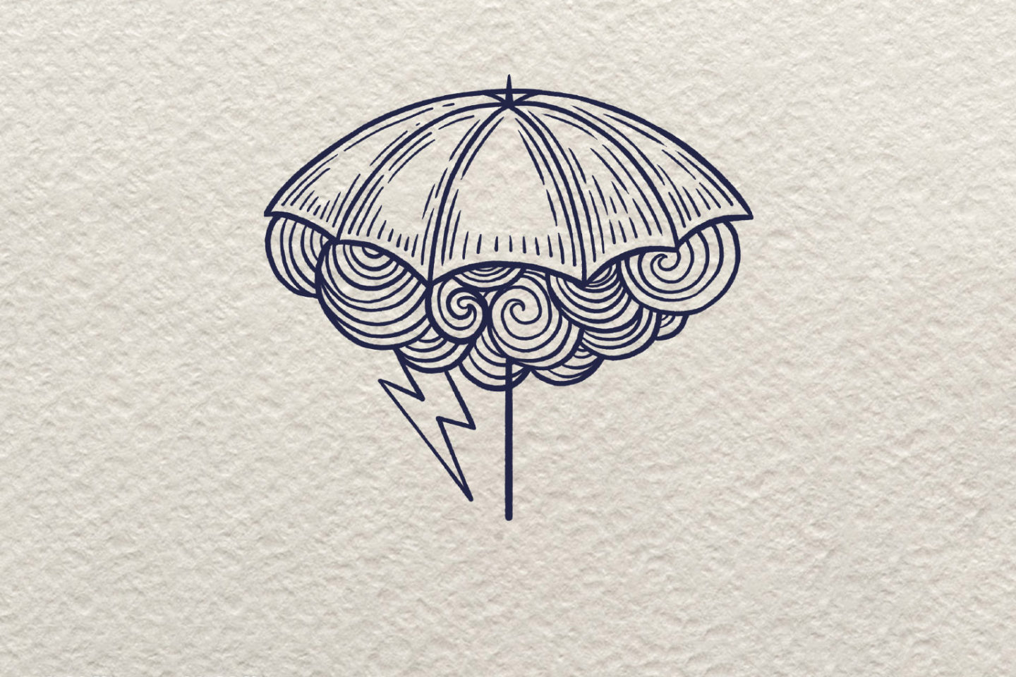 创意简笔画暴雨画法步骤