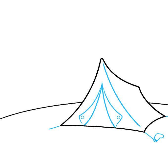 消防安全绘画-野外露营场景
