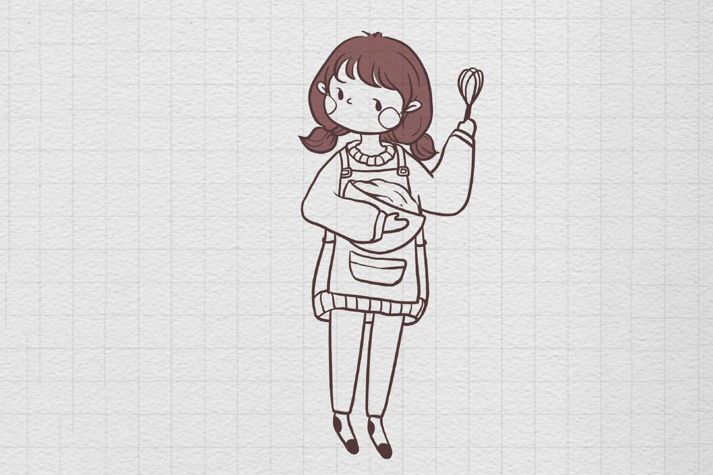 我的美少女妈妈简笔画画法步骤