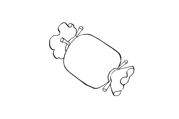 漂亮的糖果简笔画画法