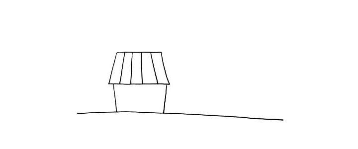 彩虹屋简笔画画法步骤
