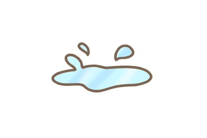 下雨天水洼简笔画画法教程