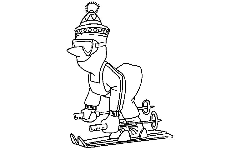 冬奥会滑雪运动简笔画图片