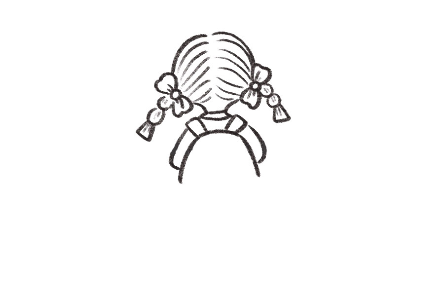开学小女孩上学背影简笔画教程