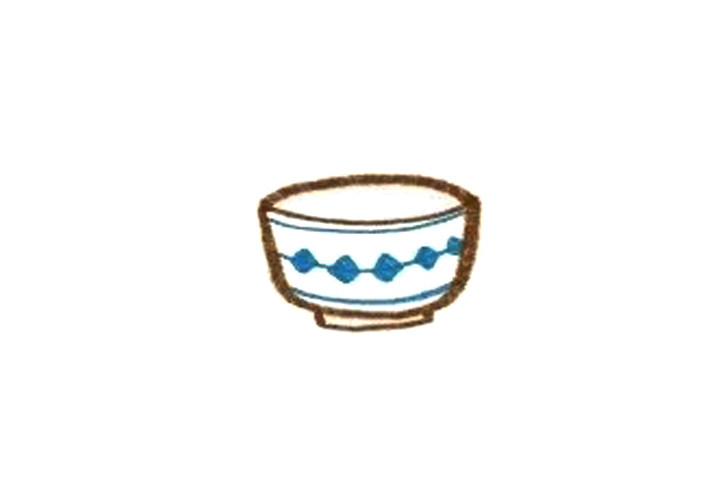 简单餐具简笔画 碗