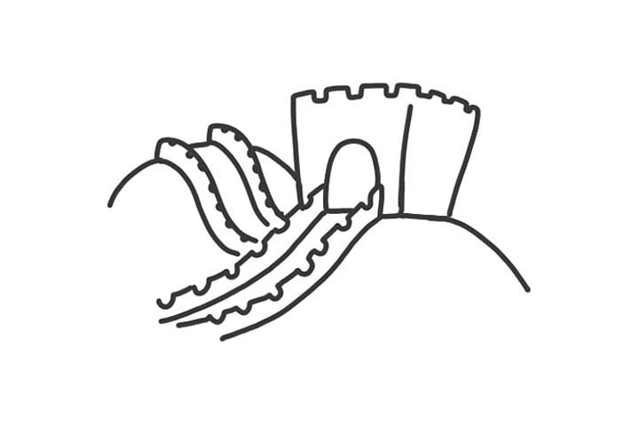 世界著名建筑长城的画法简单易学