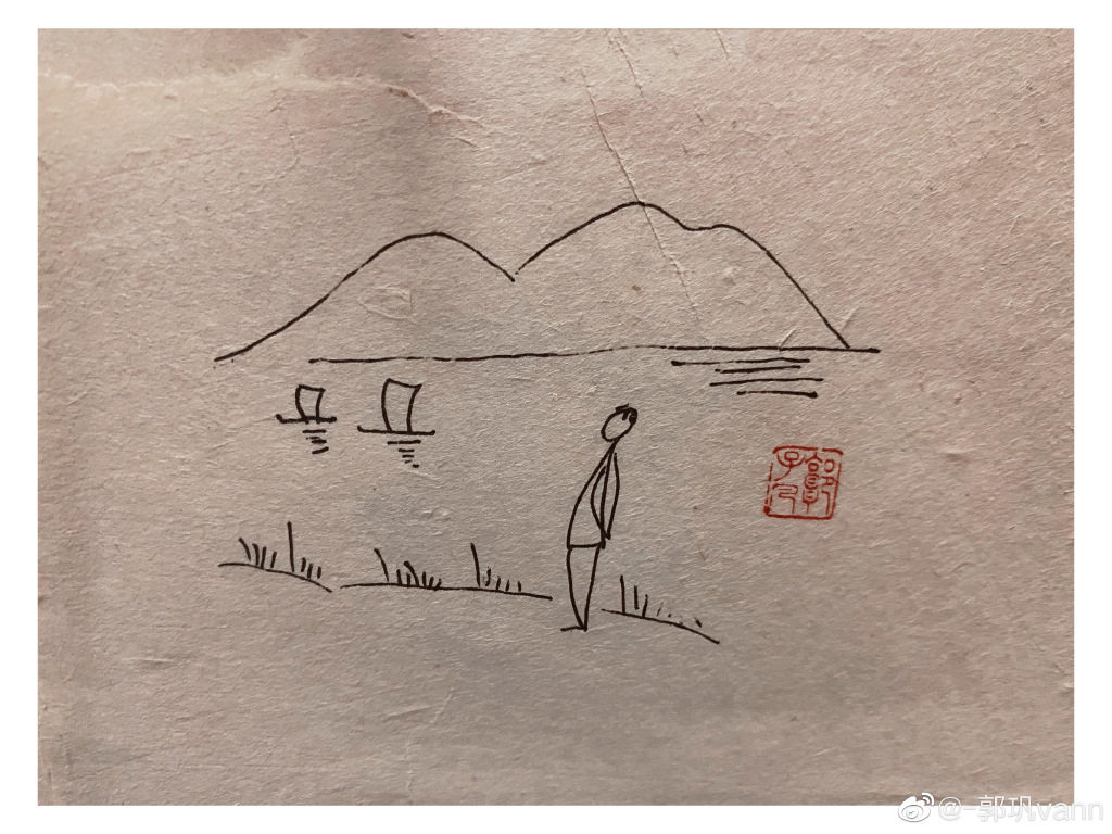 “夏首云物变，雨馀草木繁。·​​​​”夏日风景简笔画图片