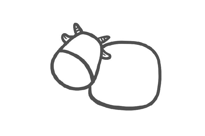 简单可爱的奶牛简笔画