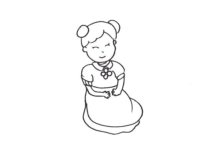 花仙子简笔画怎么画