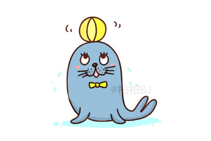 海狮简笔画画法步骤