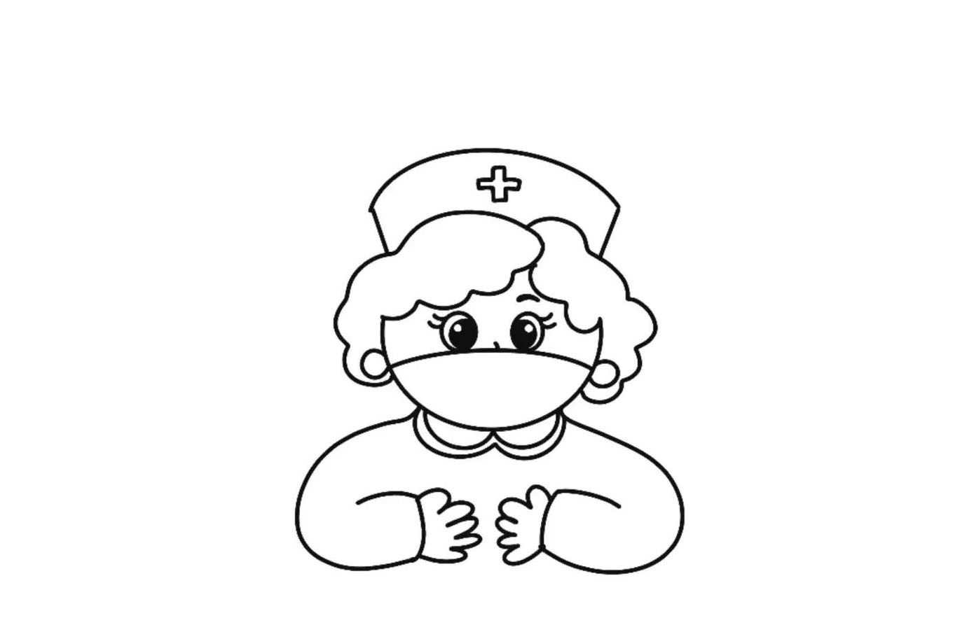 致敬白衣天使简笔画