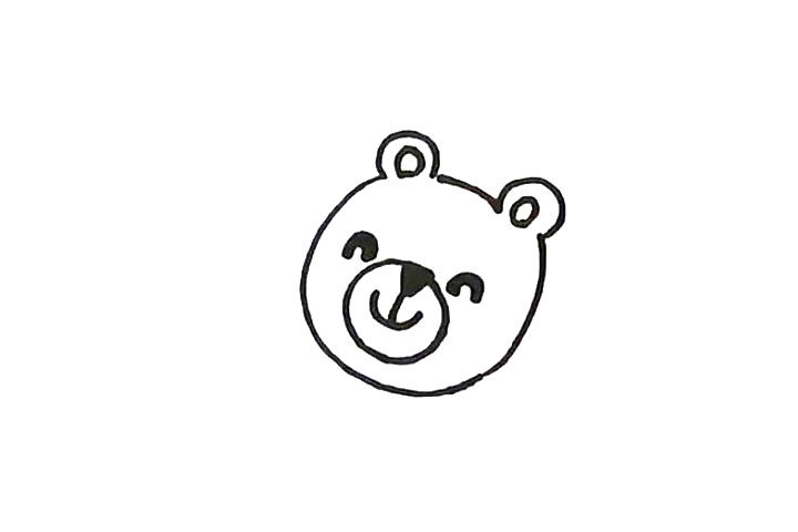 滚雪球的小熊和小兔简笔画步骤详解