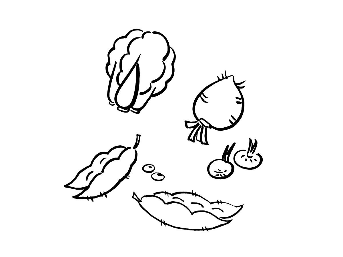 一组蔬菜简笔画图片