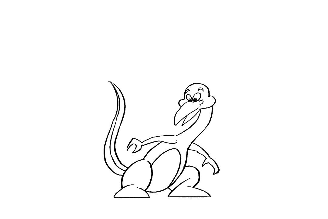 如何画卡通喷火龙简笔画