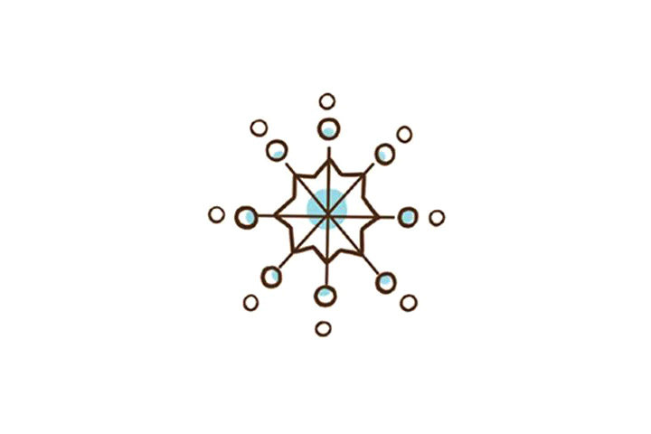 多种漂亮雪花简笔画图片