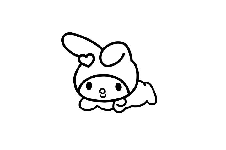 美乐蒂简笔画画法