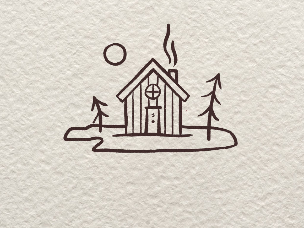 超级简单的房屋风景简笔画