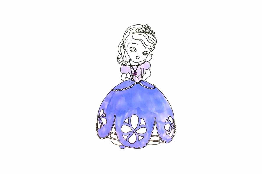 索菲亚公主怎么画