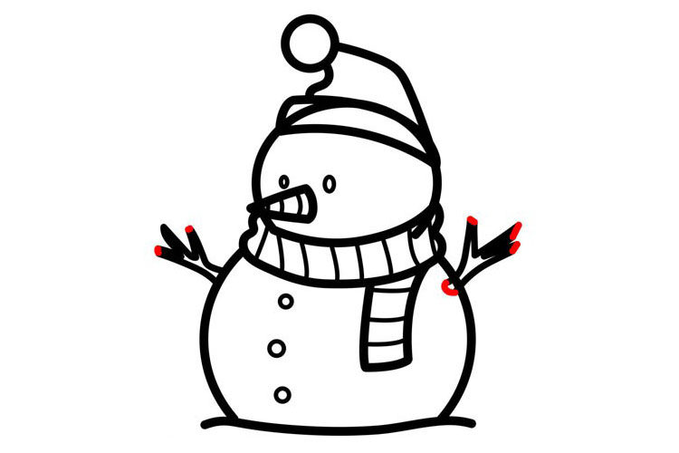 雪人简笔画画法详解