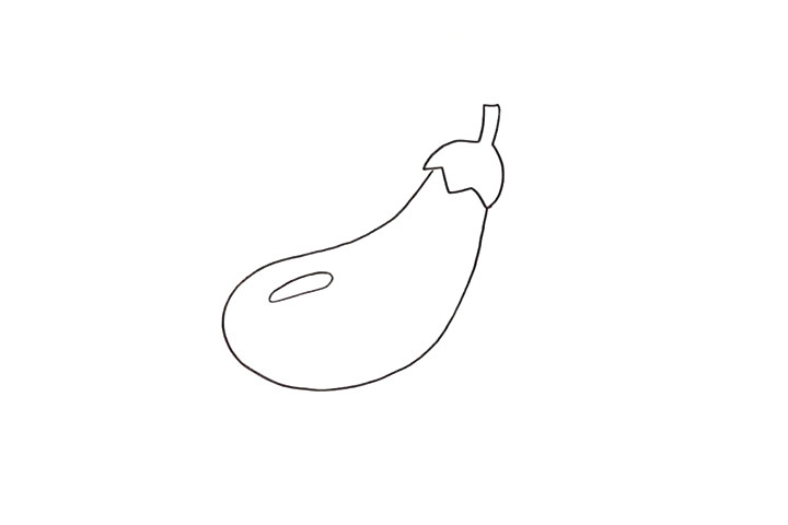 简单漂亮的茄子简笔画步骤