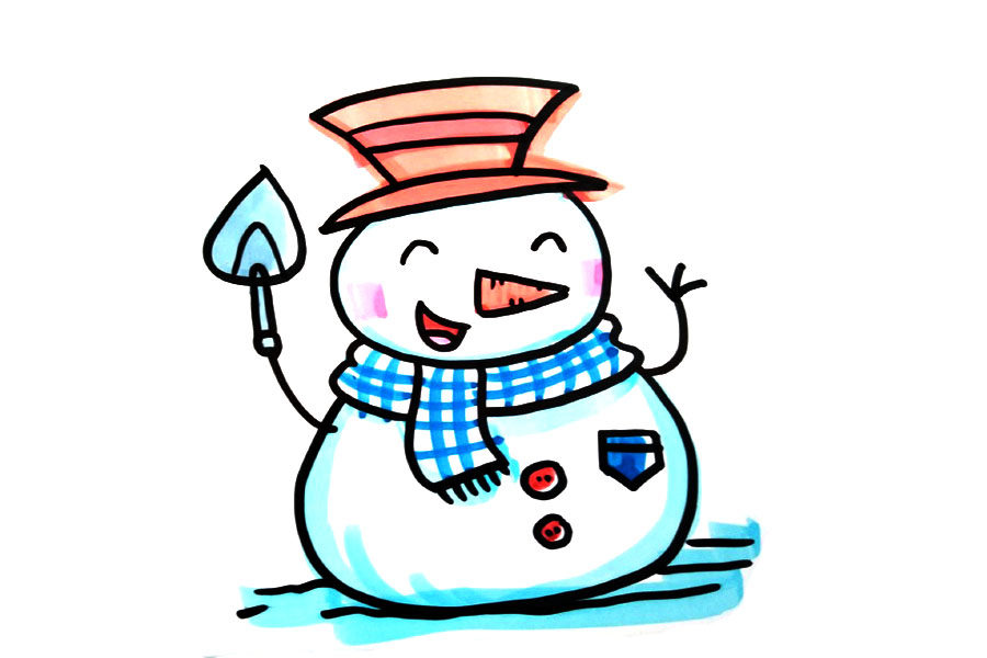 六张可爱的雪人简笔画图片