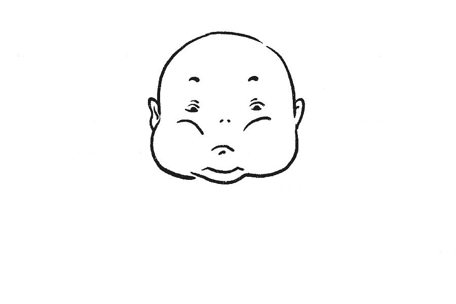 小胖宝宝简笔画画法步骤